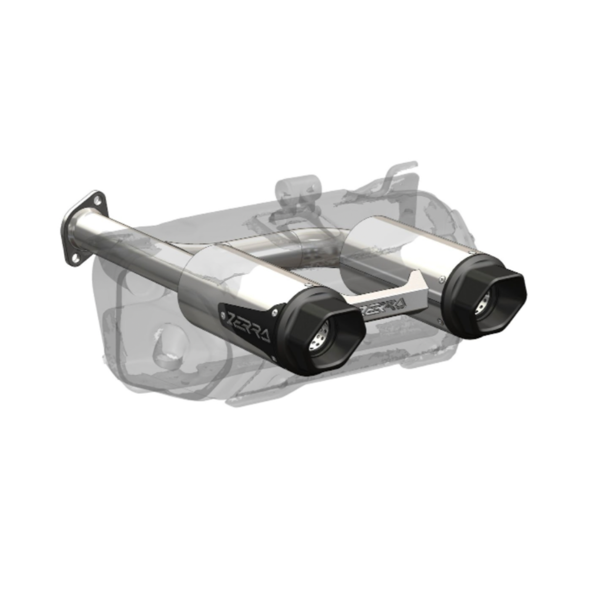 ゼロファクター Zerra HEX Dual Rear-Exit Exhaust - Gen 3 CF Moto 1000/850 (X10/X8